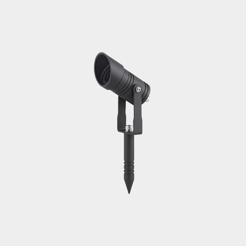 Mini LED spike garden light with shield for glare-controlled resort landscapes
