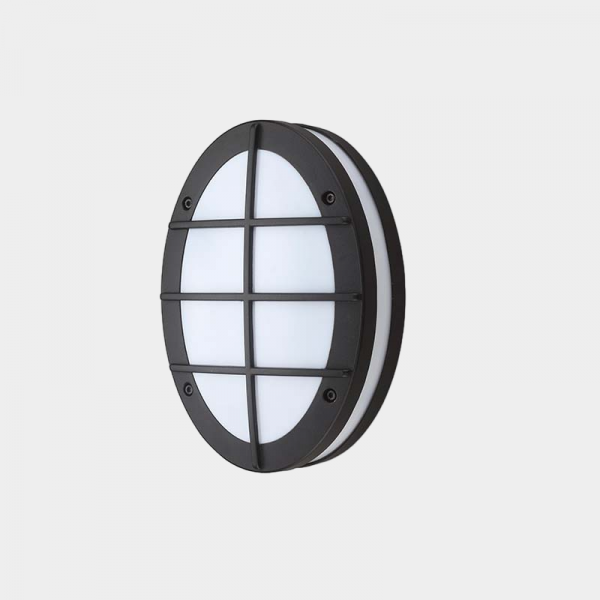 LED Bulkhead Grid Round Wall Light