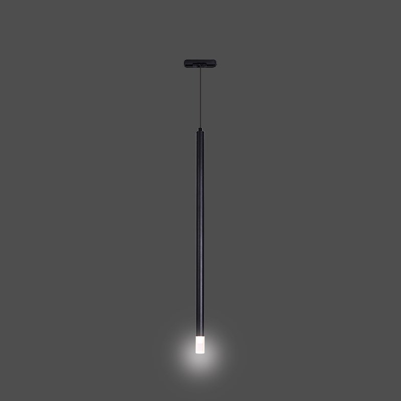 Modern linear pendant light for commercial interior LED lighting