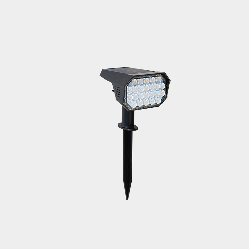 Outdoor solar spike light for flexible garden and yard lighting applications