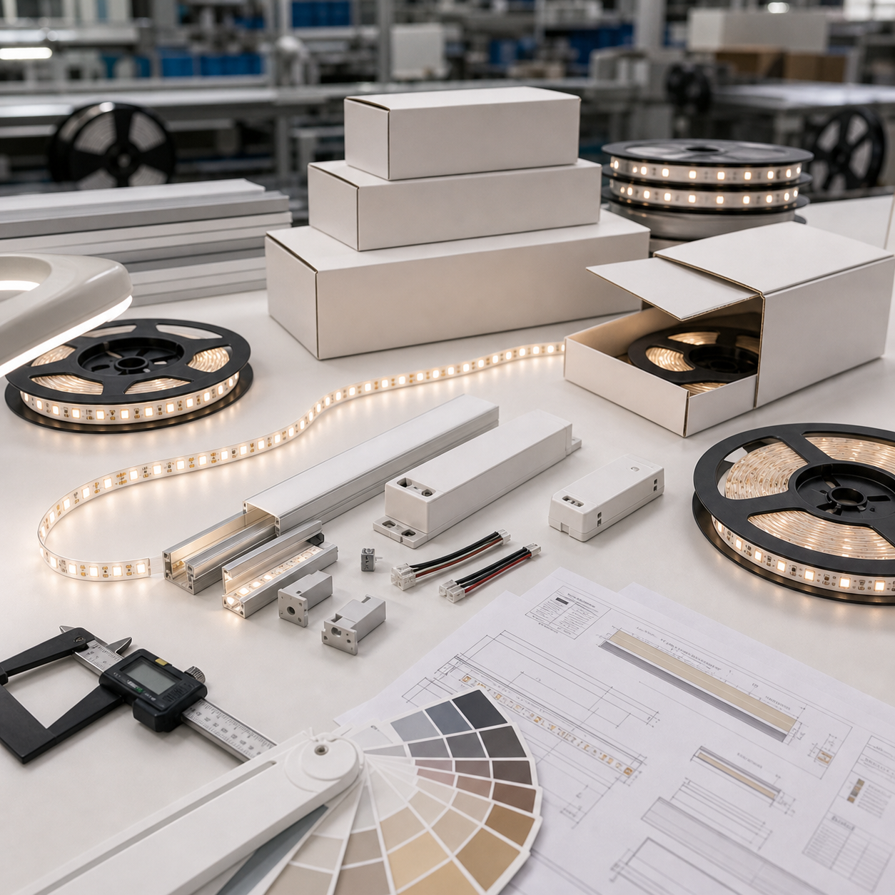 LED strip OEM ODM manufacturing with private label packaging and engineering components